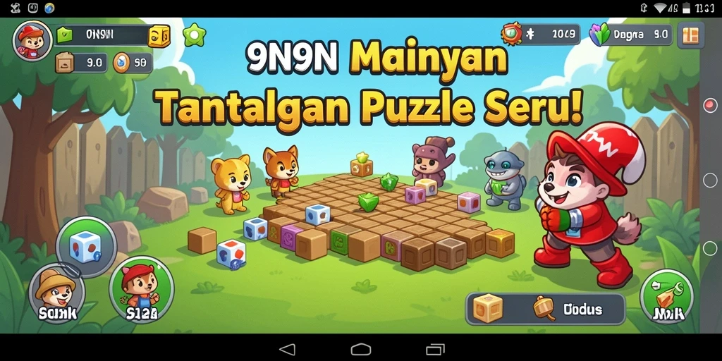 Tangkapan layar menunjukkan gameplay menarik dari 9N9N.