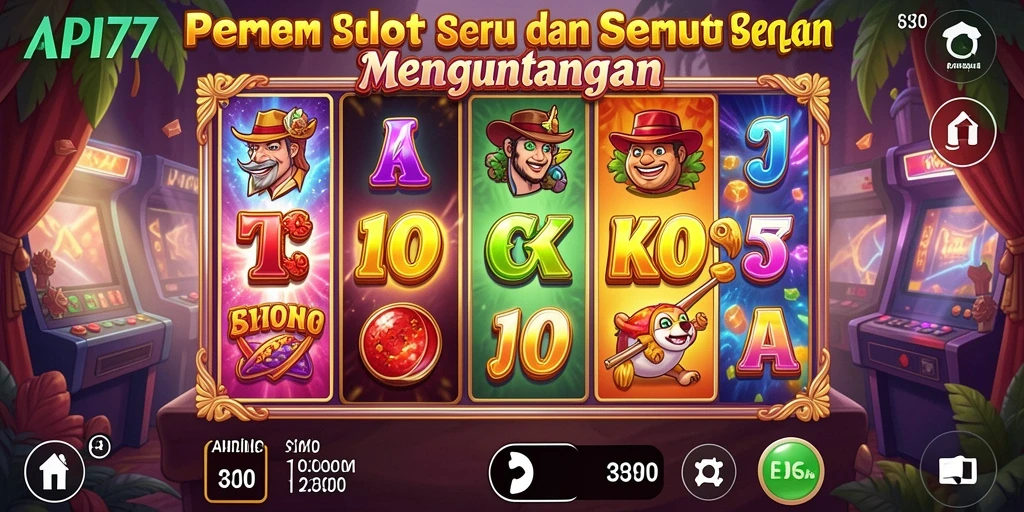 Tangkapan layar utama API77 yang menampilkan aksi gameplay Slot yang seru.