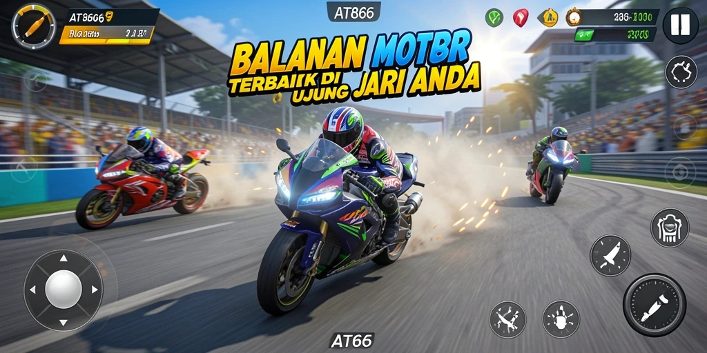 Trek balapan menantang dengan sepeda motor kustomisasi.