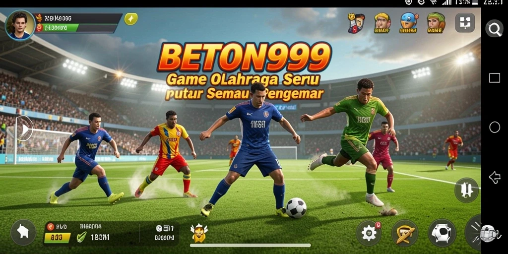 Tampilan utama gameplay BETON999 yang menampilkan aksi olahraga seru.