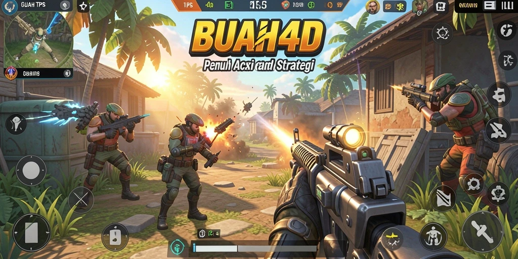 Tampilan gameplay BUAH4D yang mendebarkan dalam mode TPS.