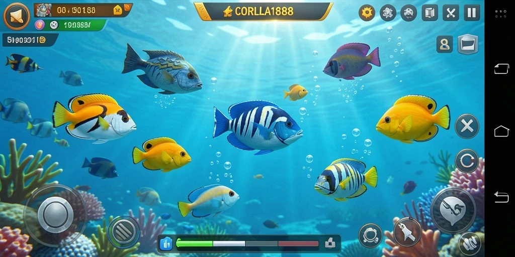 Tampilan gameplay menarik dari game Tembak Ikan CORLA188.