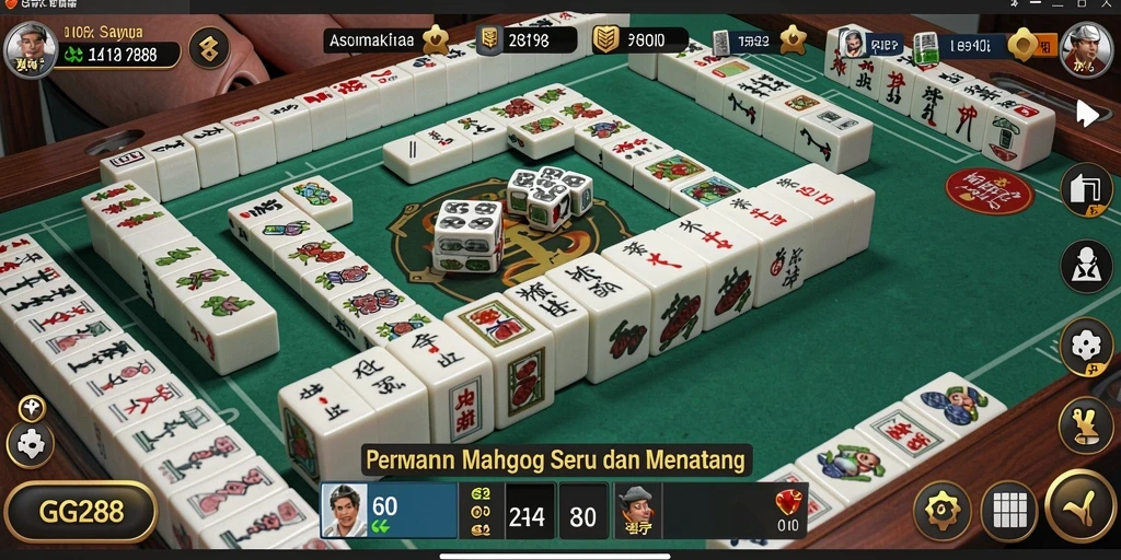Screenshot gameplay GG288 menampilkan aksi seru permainan Mahjong yang mendebarkan.