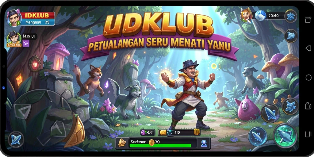 Tampilan gameplay menakjubkan dalam IDKLUB yang penuh petualangan.