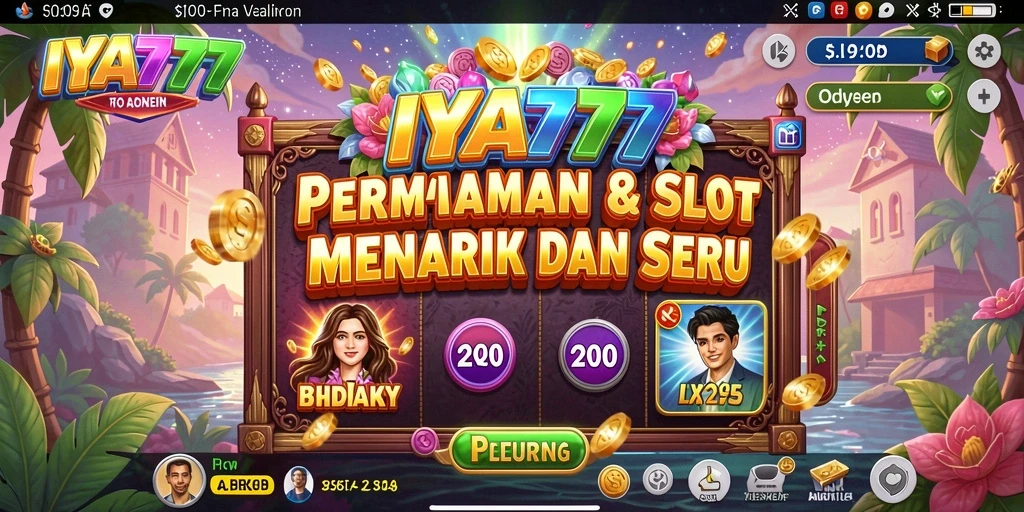 Tampilan gameplay menarik dari IYA777 dengan berbagai tema slot.