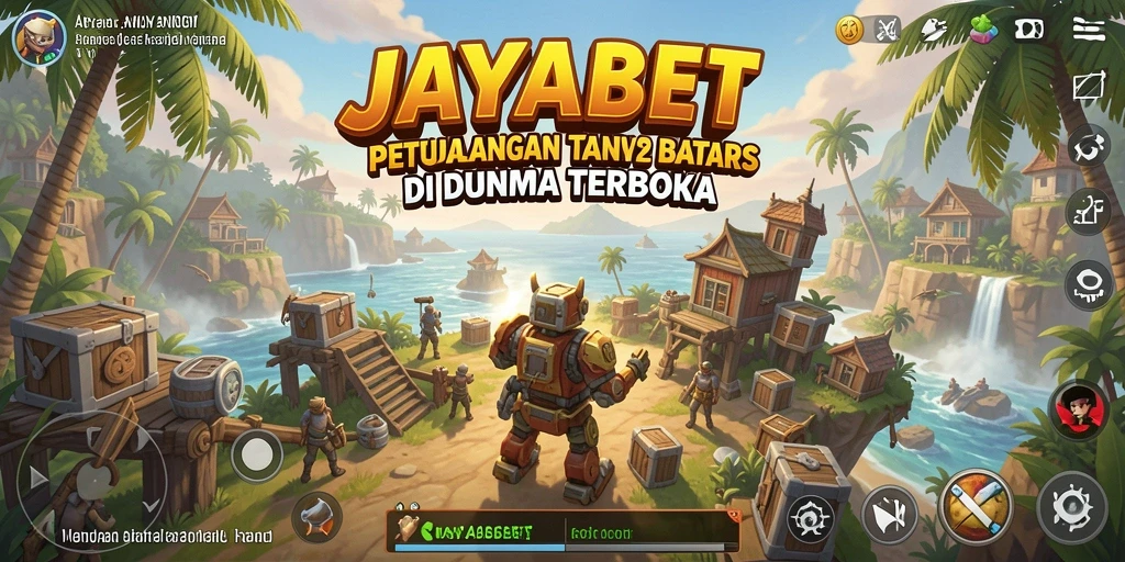 Screenshot gameplay JAYABET yang menunjukkan dunia terbuka yang luas dan interaktif.
