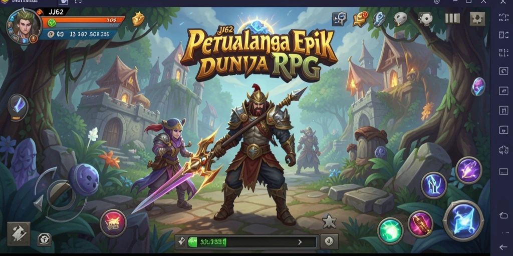 Gameplay mendebarkan dari JJ62 dengan pertarungan dan eksplorasi RPG.