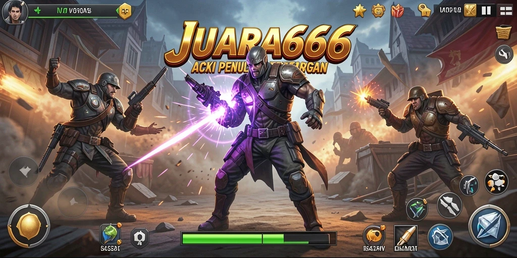 Tampilan gameplay seru dan menegangkan dalam JUARA666.