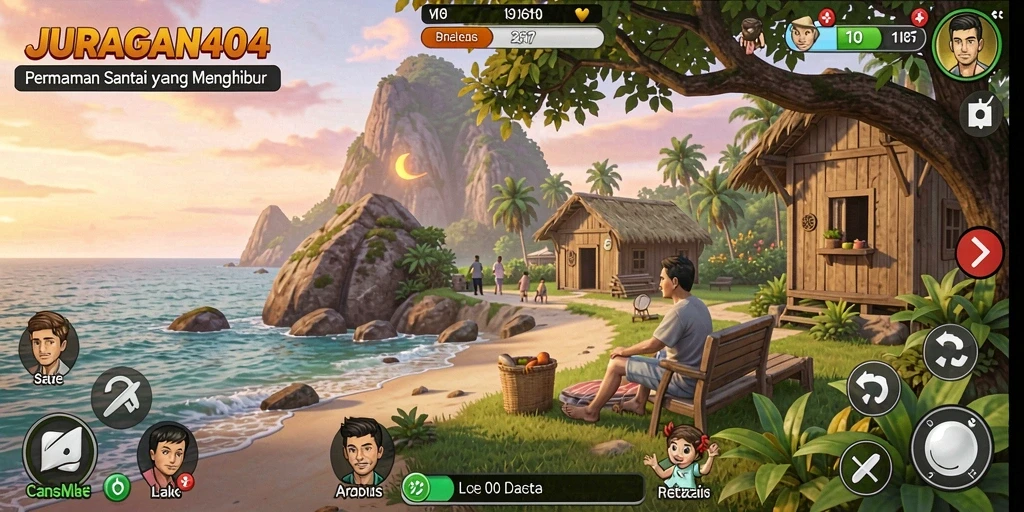 Screenshot gameplay <strong>JURAGAN404</strong> menampilkan karakter lucu dalam aksi menghibur.