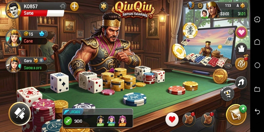 Tampilan gameplay QiuQiu yang menarik dan seru.