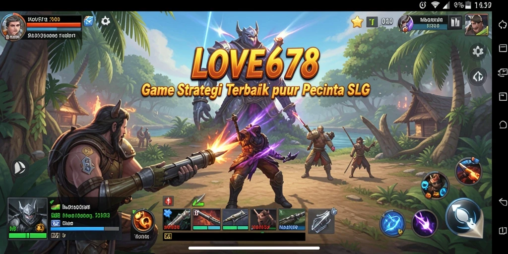 Tampilan gameplay seru dalam LOVE678, menampilkan pertempuran strategi yang mendebarkan.
