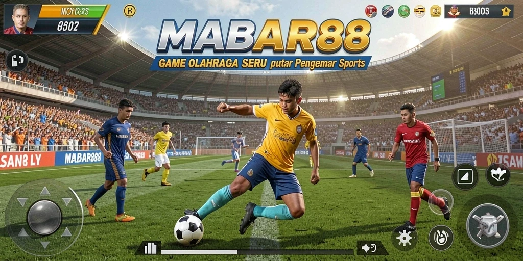 Screenshot MABAR88 menampilkan adegan seru pertandingan olahraga.