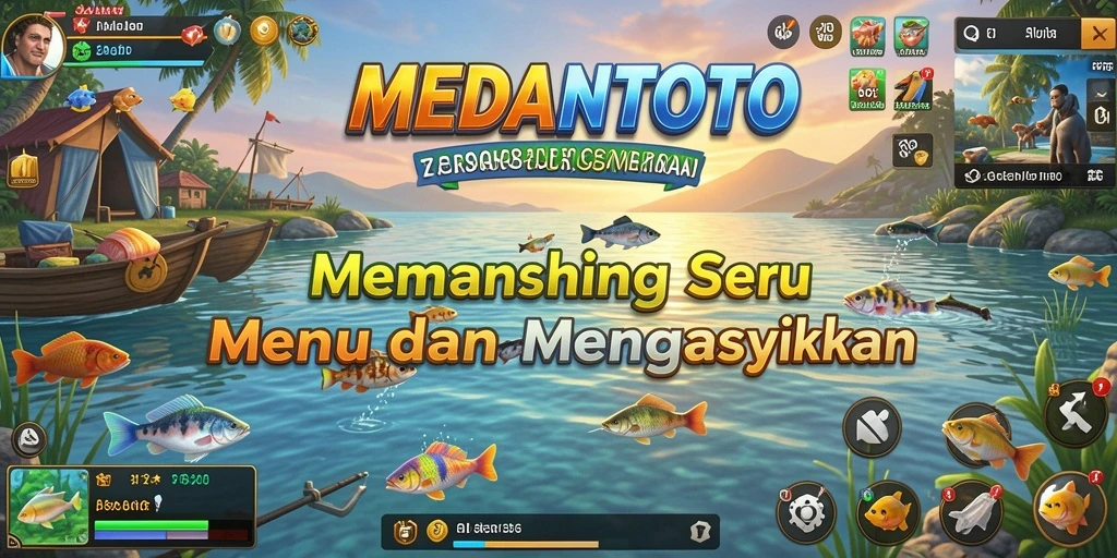 Screenshot gameplay MEDANTOTO menampilkan aksi memancing yang mendebarkan.