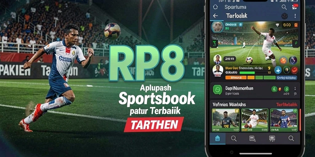 Tampilan gameplay aplikasi Sportsbook RP8 yang menarik.