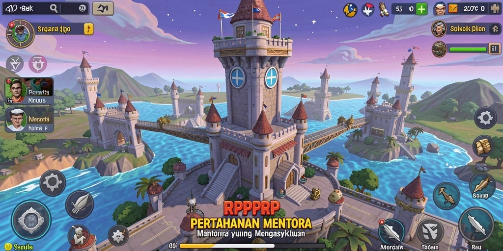 Gameplay menara pertahanan yang seru dan dinamis.