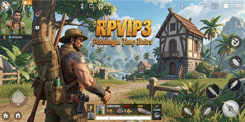 Screenshot RPVIP3 menampilkan gameplay Open World yang luas dan penuh petualangan.