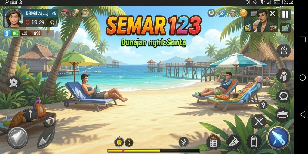 Tangkapan layar menunjukkan momen gameplay yang ceria dan menawan dari SEMAR123.