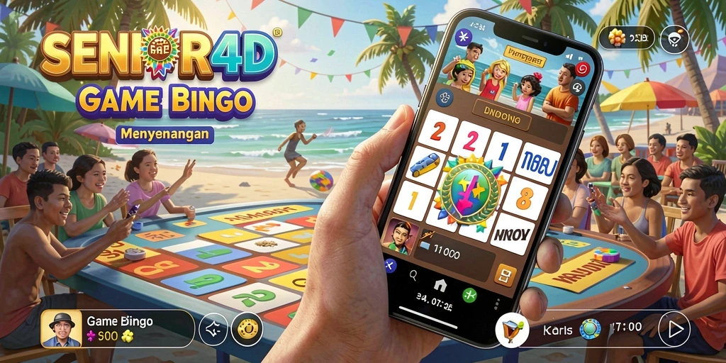 Tampilan gameplay SENIOR4D yang penuh warna dan interaktif.