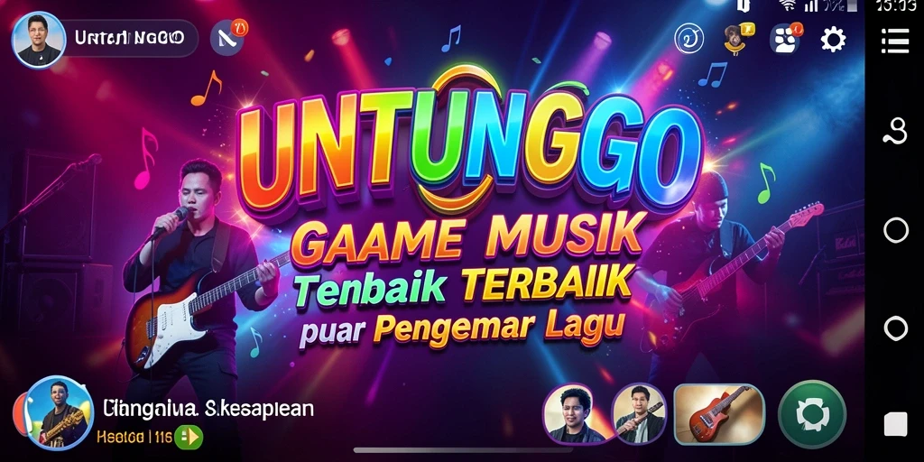 Tampilan gameplay UNTUNGGO yang interaktif dan menarik.