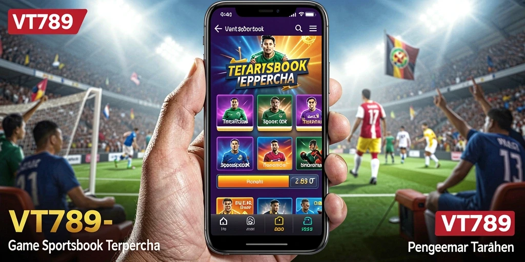 Tampilan utama VT789 dengan berbagai pilihan taruhan Sportsbook.
