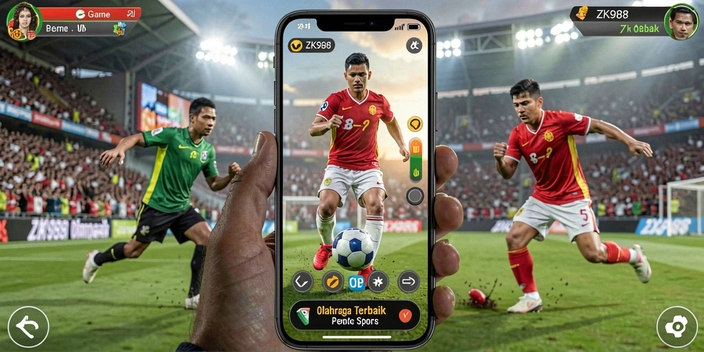 Tampilan gameplay ZK988 yang menampilkan aksi olahraga yang seru.